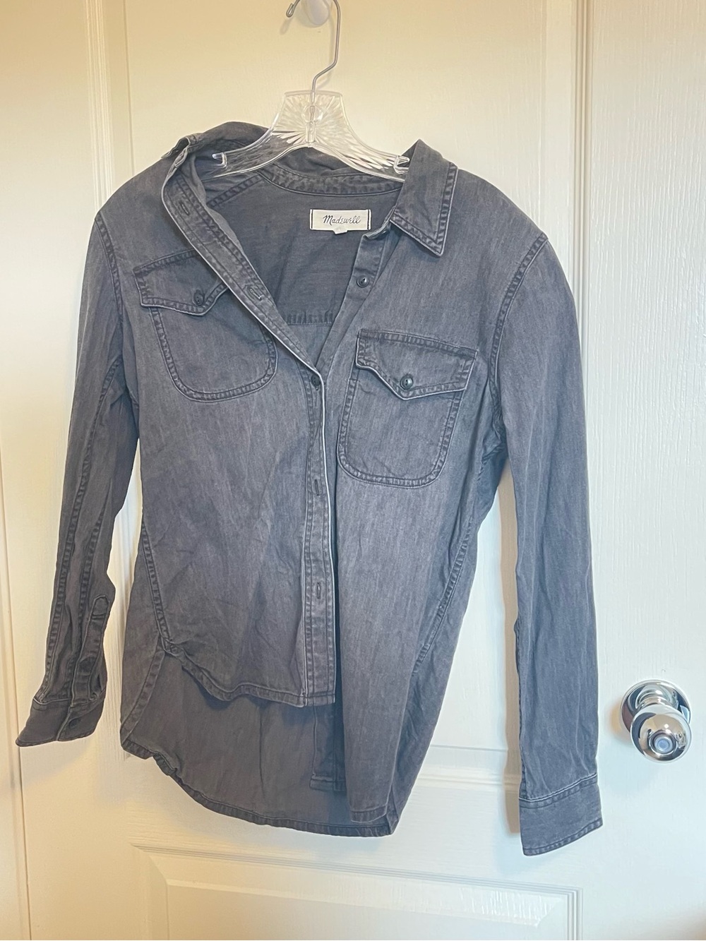 Madewell Faded Charcoal Button-Up Shirt